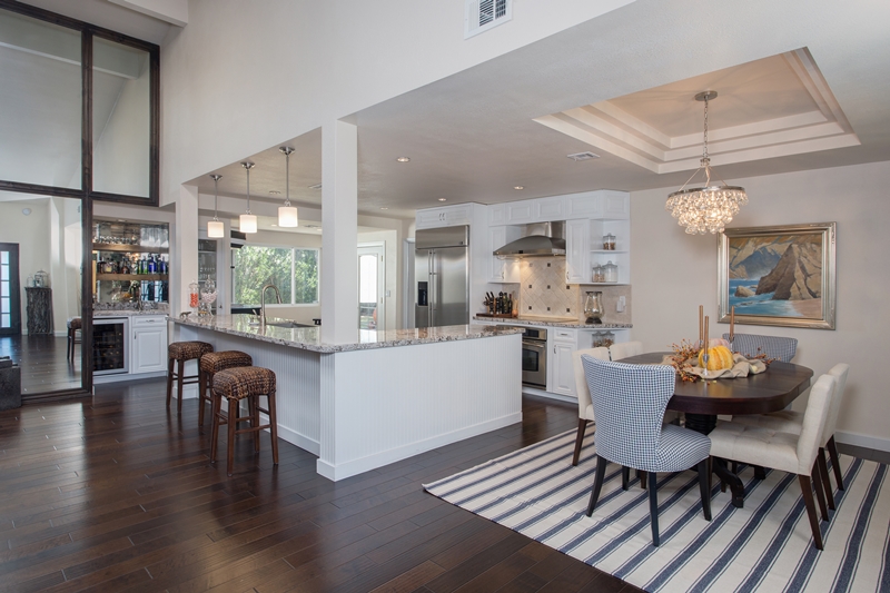Scottsdale Kitchen Design and Remodel with white cabinets and granite countertops
