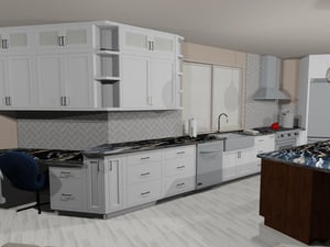 computer rendering of kitchen remodel