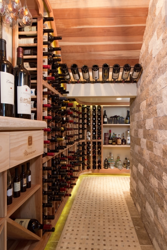 phoenix home remodeling and interior design of wine cellar