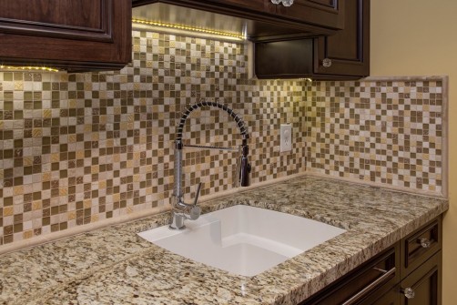 Glass Mosaic Tile in Phoenix, AZ Laundry Room Remodel