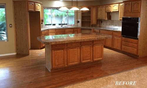 Phoenix Kitchen Remodel Before & After Kitchen Island