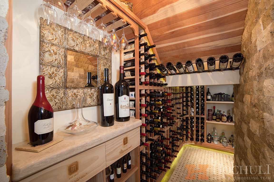 custom design build wine cellar contractor logod