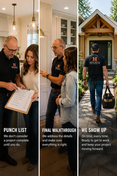 Following through to the end of a project is important to hochuli remodeling team