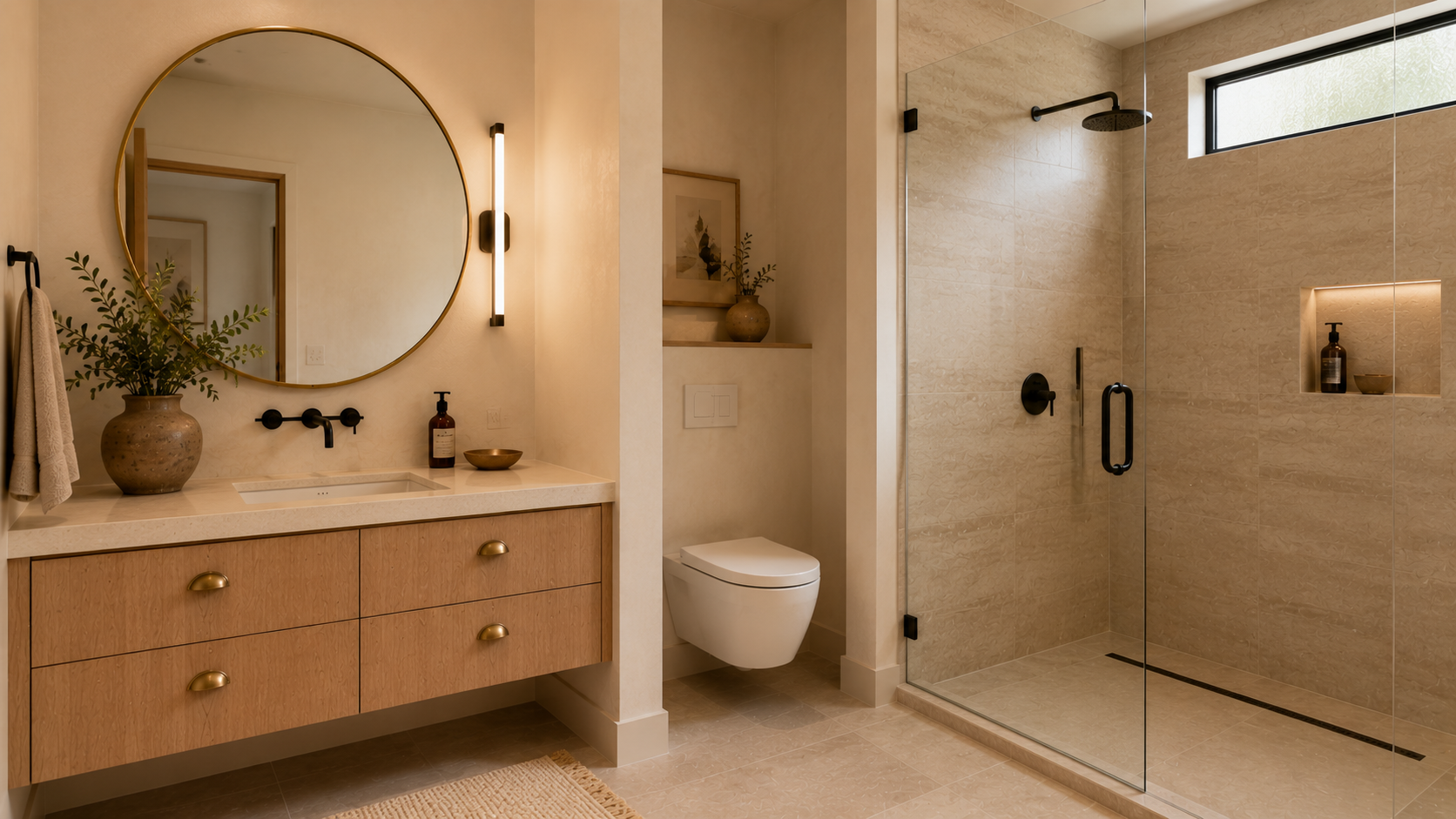 Three quarter bath in ADU