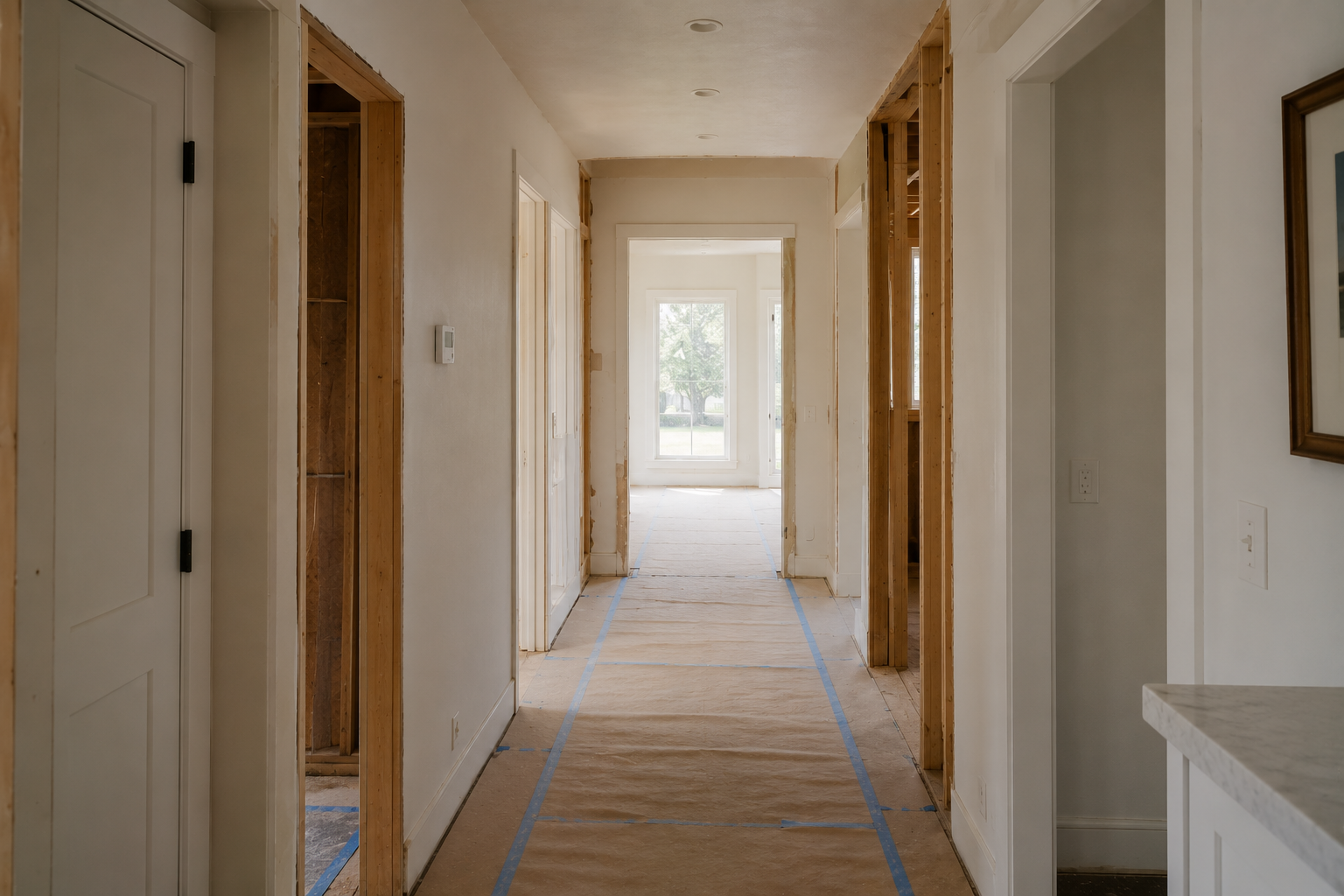 Moderate reconfiguration of existing house