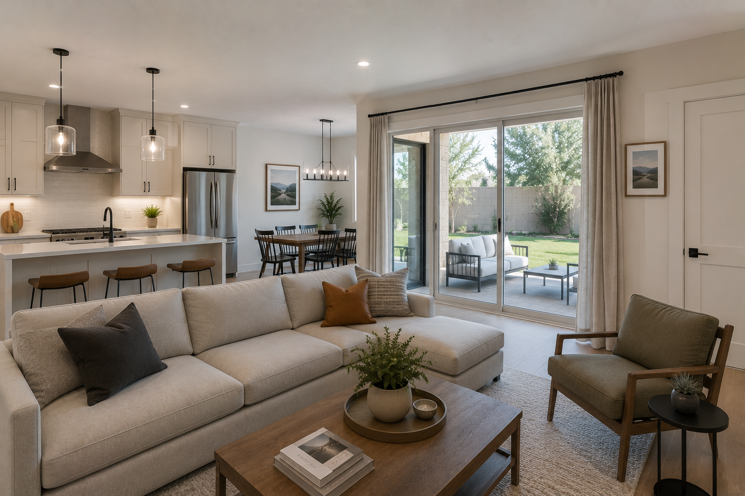 Essential home addition in Phoenix featuring clean finishes that match the existing home by Hochuli Design and Remodeling Team