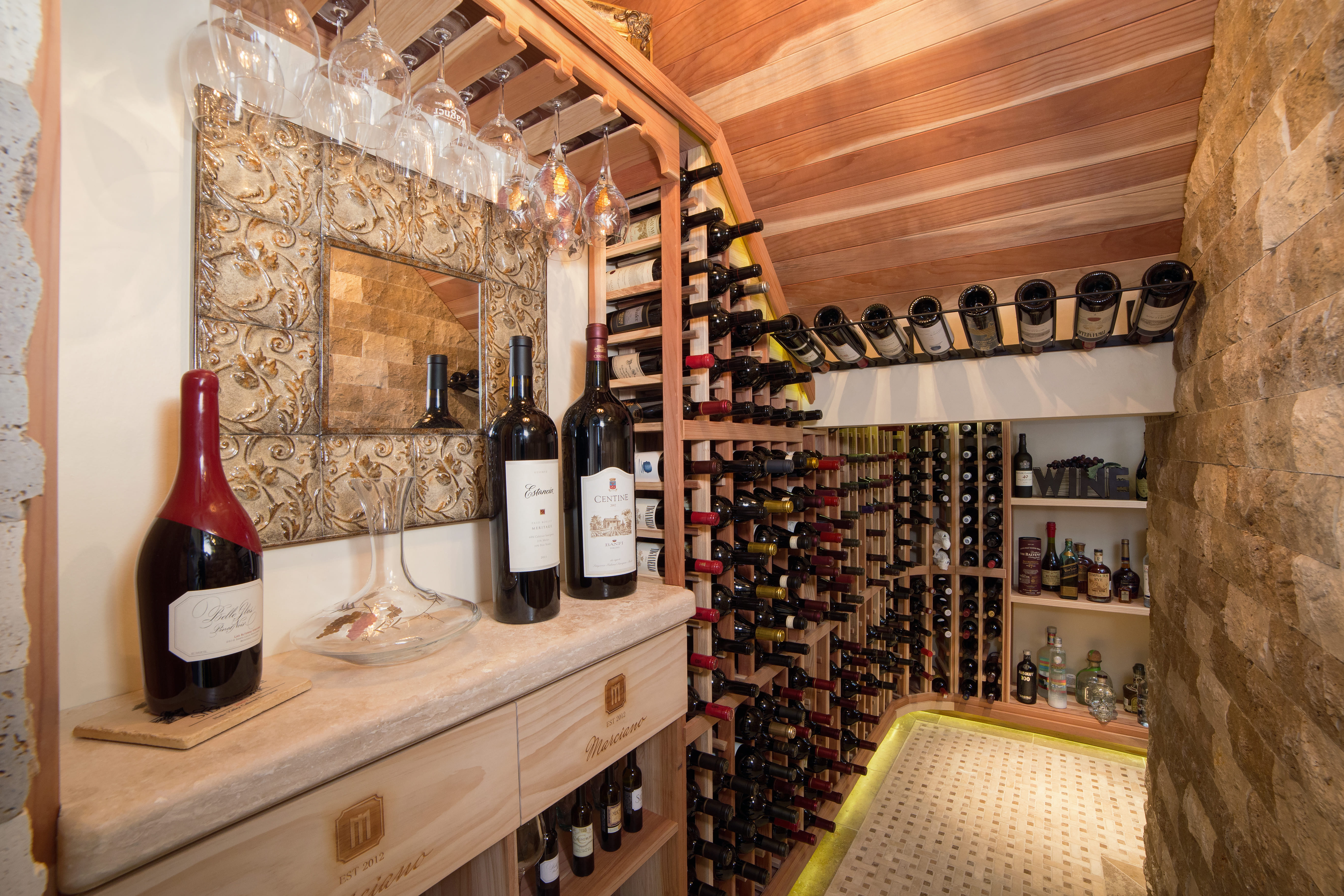 custom design build wine cellar contractor