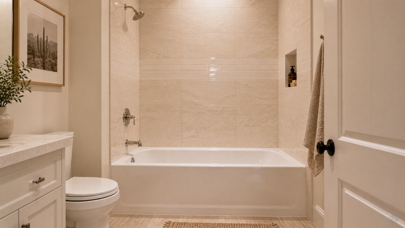 Alcove tub