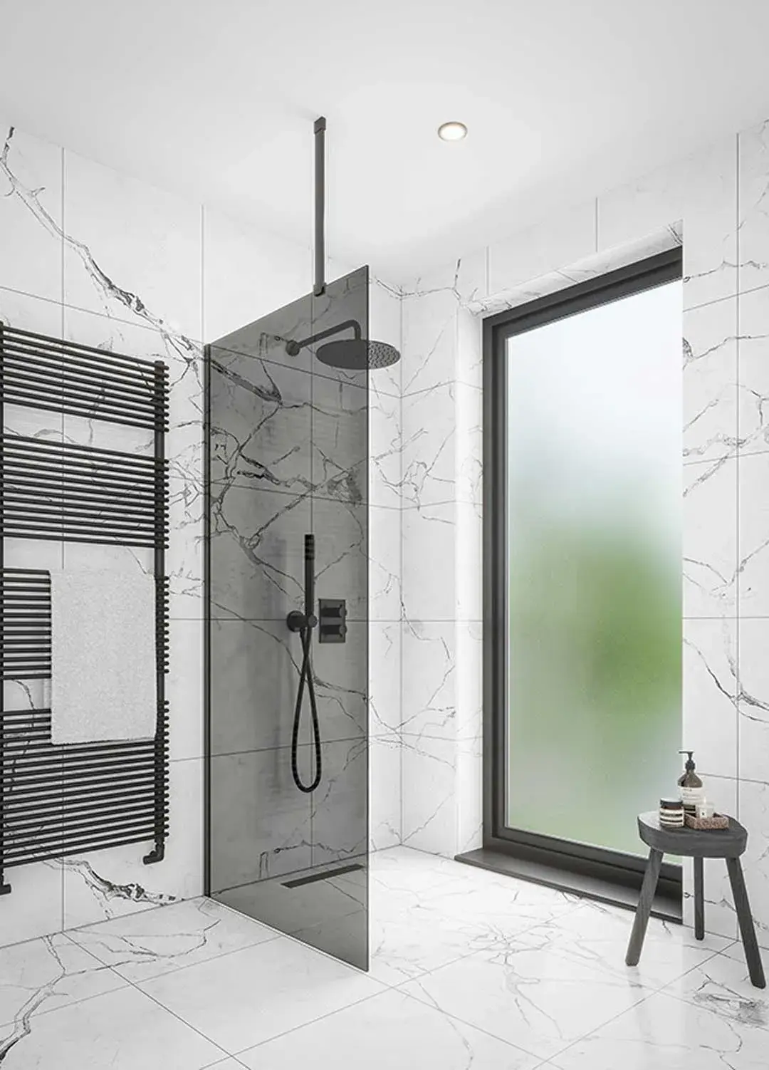 Vanity and layered lighting in a Scottsdale bathroom remodel by Hochuli Design & Remodeling Team