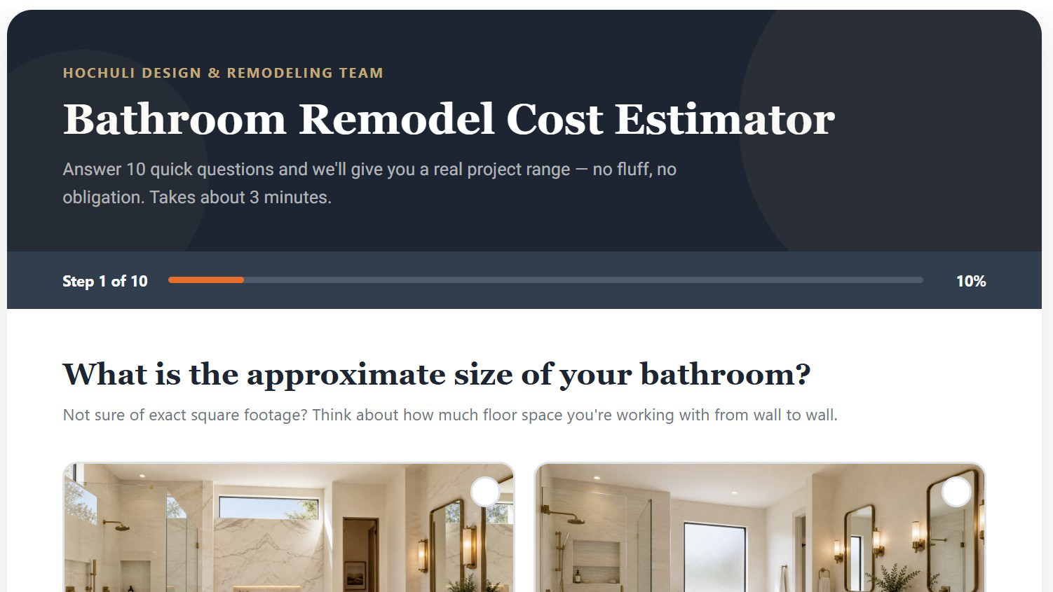 Bathroom Remodel Cost Estimator