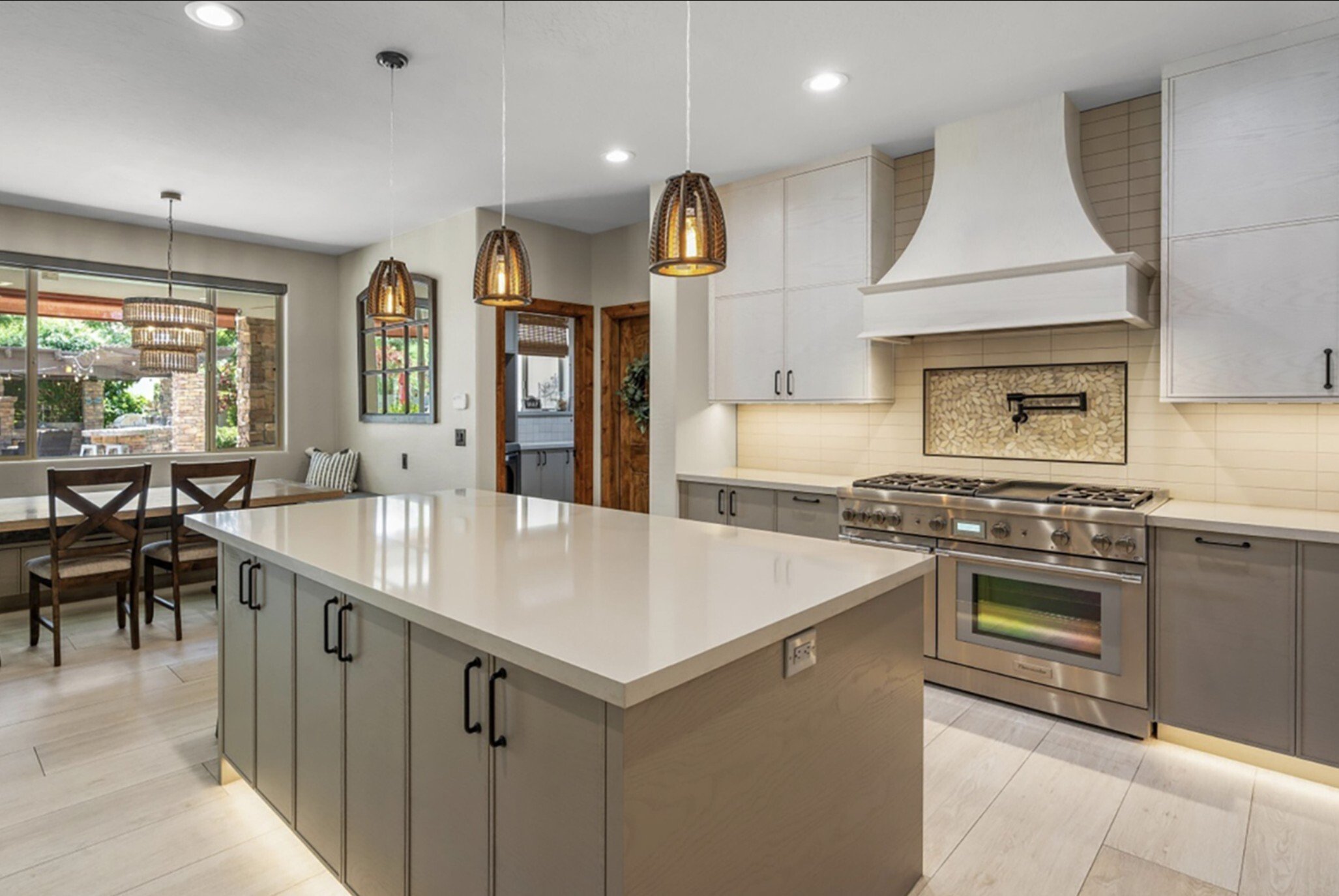 Essential whole house remodel in Phoenix featuring updated kitchen, refreshed finishes, and clean modern design by Hochuli Design and Remodeling Team