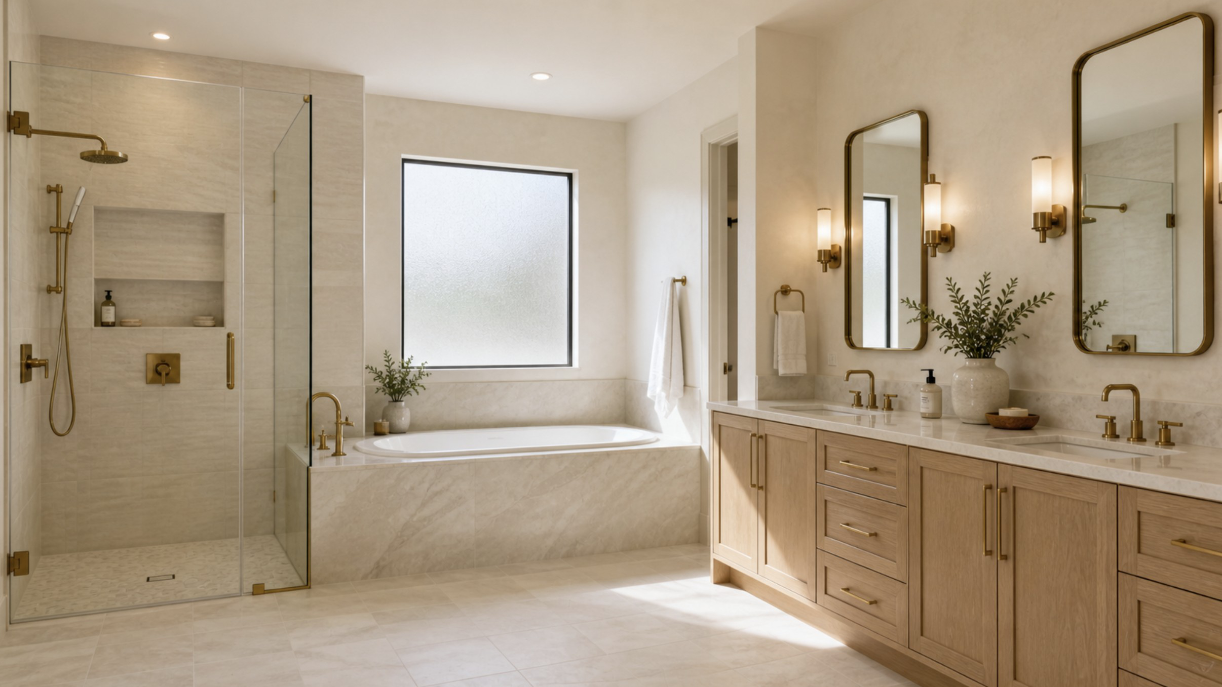 Large primary bathroom