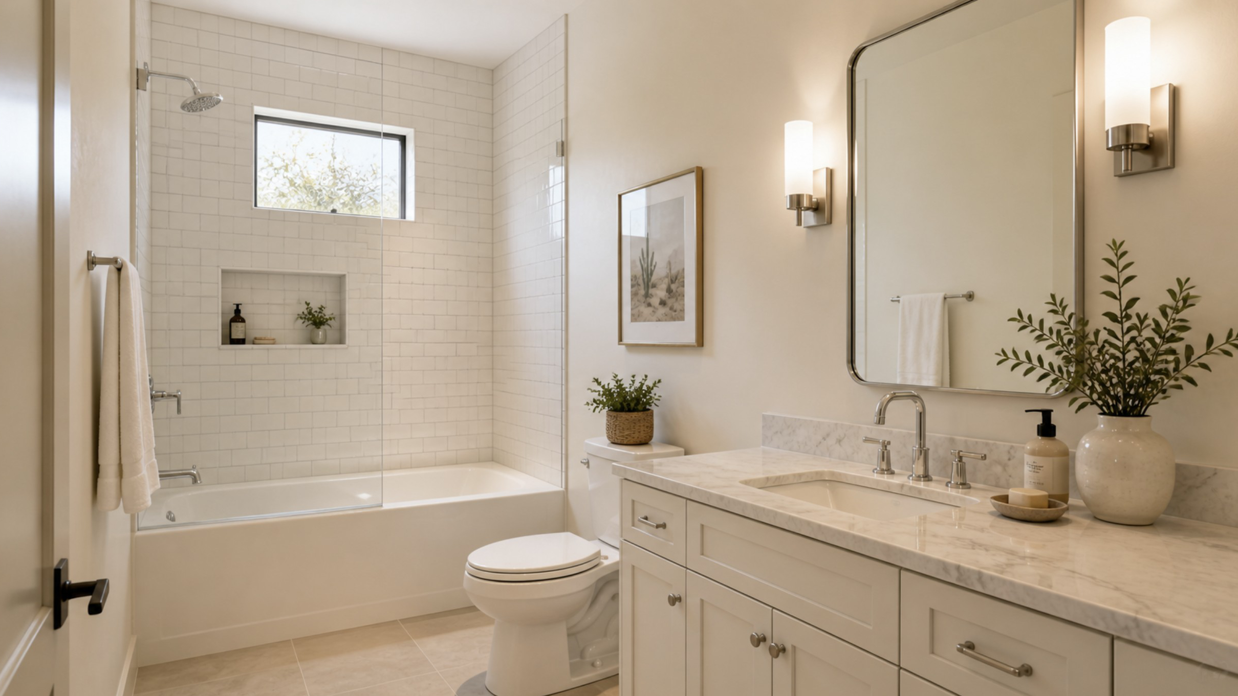 Medium primary bathroom