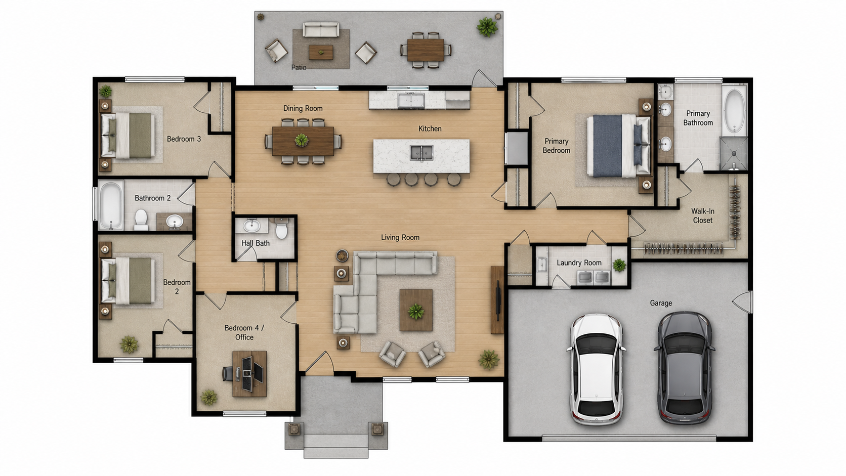 Typical home 2,000 to 3,000 sqft