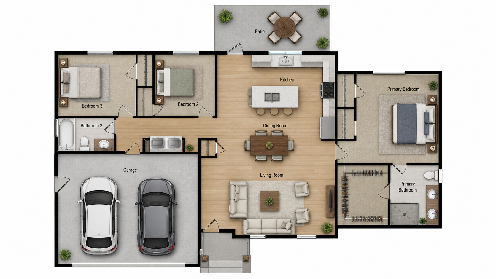Compact home under 2,000 sqft